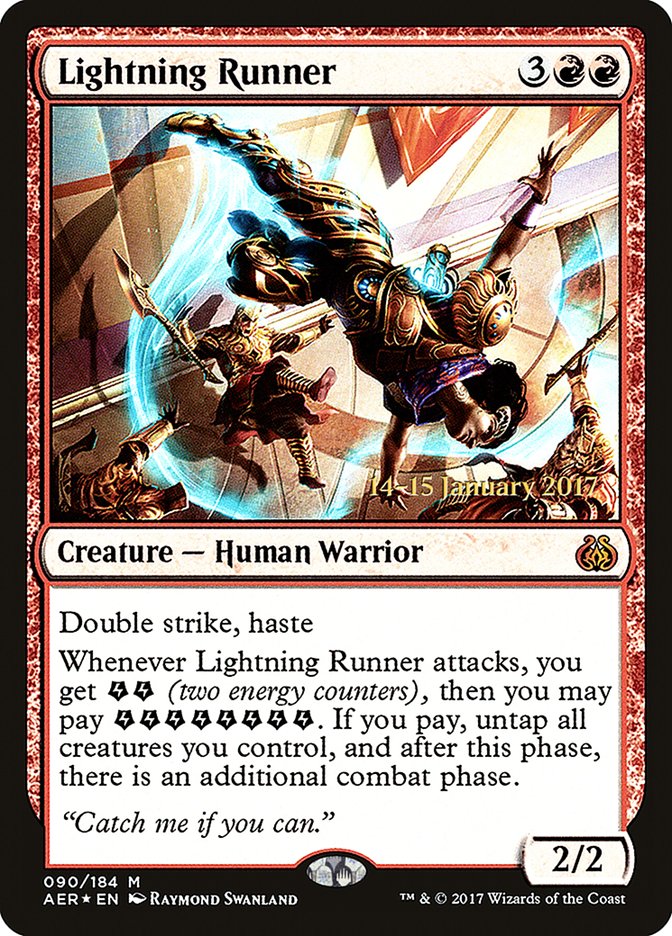 Lightning Runner [Aether Revolt Prerelease Promos] | Game Grid - Logan