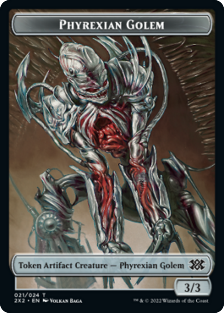 Bear // Phyrexian Golem Double-Sided Token [Double Masters 2022 Tokens] | Game Grid - Logan