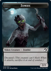 Zombie (005) // Wrenn and Seven Emblem Double-Sided Token [Innistrad: Midnight Hunt Tokens] | Game Grid - Logan