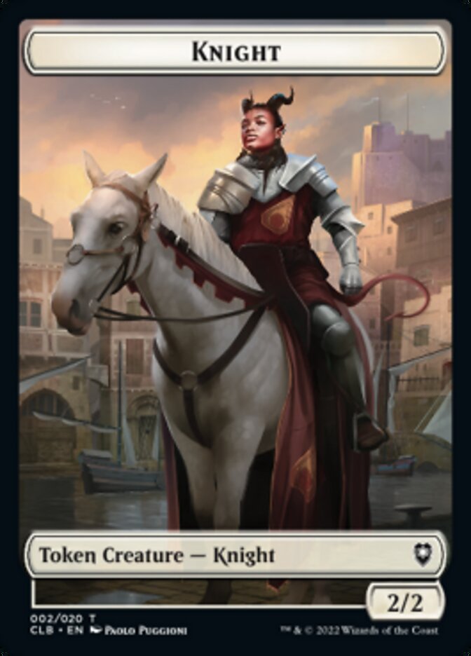 Treasure // Knight Double-Sided Token [Commander Legends: Battle for Baldur's Gate Tokens] | Game Grid - Logan