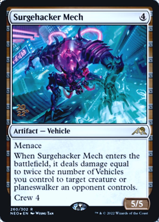 Surgehacker Mech [Kamigawa: Neon Dynasty Prerelease Promos] | Game Grid - Logan