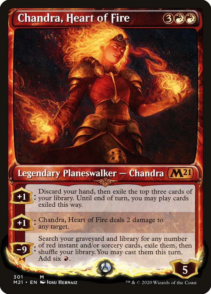 Chandra, Heart of Fire (Showcase) [Core Set 2021] | Game Grid - Logan