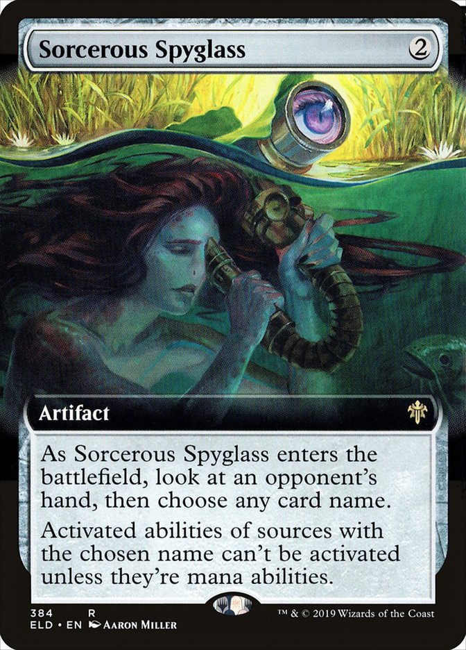 Sorcerous Spyglass (Extended Art) [Throne of Eldraine] | Game Grid - Logan