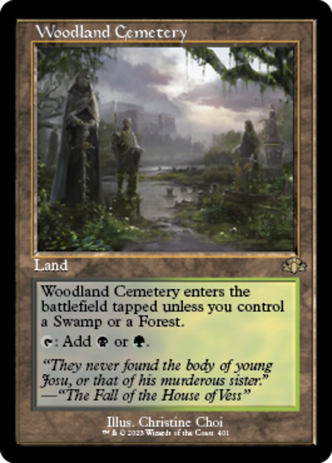 Woodland Cemetery (Retro) [Dominaria Remastered] | Game Grid - Logan