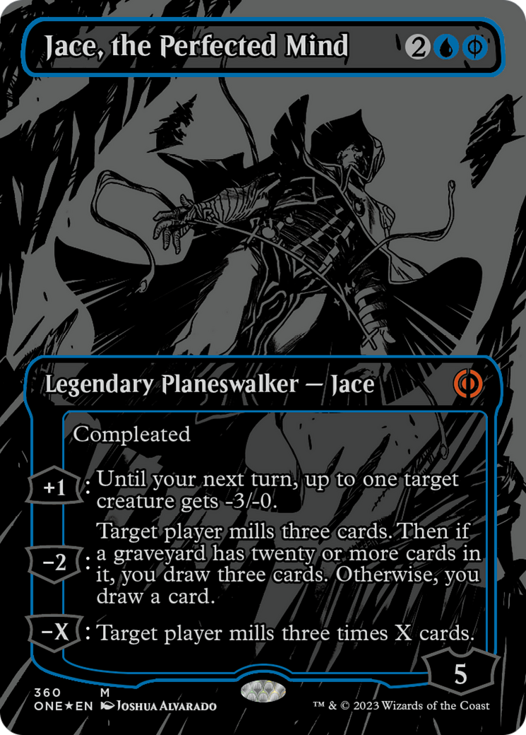 Jace, the Perfected Mind (Oil Slick Raised Foil) [Phyrexia: All Will Be One] | Game Grid - Logan