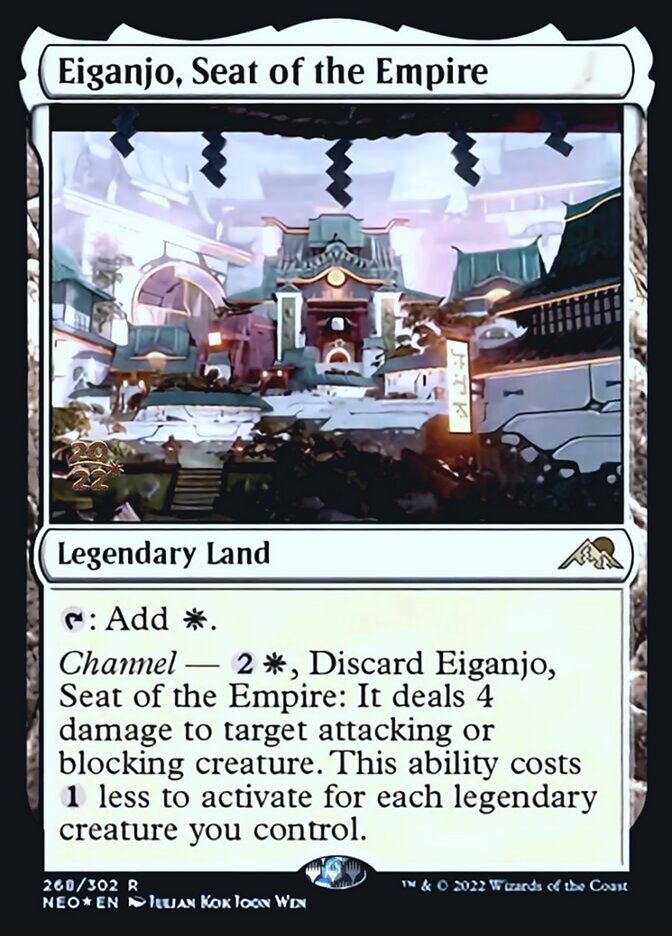 Eiganjo, Seat of the Empire [Kamigawa: Neon Dynasty Prerelease Promos] | Game Grid - Logan