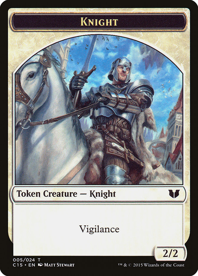 Angel // Knight (005) Double-Sided Token [Commander 2015 Tokens] | Game Grid - Logan