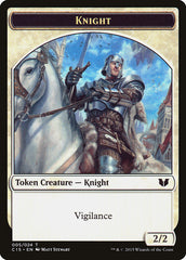 Gold // Knight (005) Double-Sided Token [Commander 2015 Tokens] | Game Grid - Logan