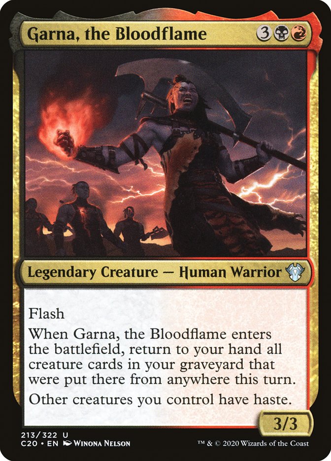 Garna, the Bloodflame [Commander 2020] | Game Grid - Logan