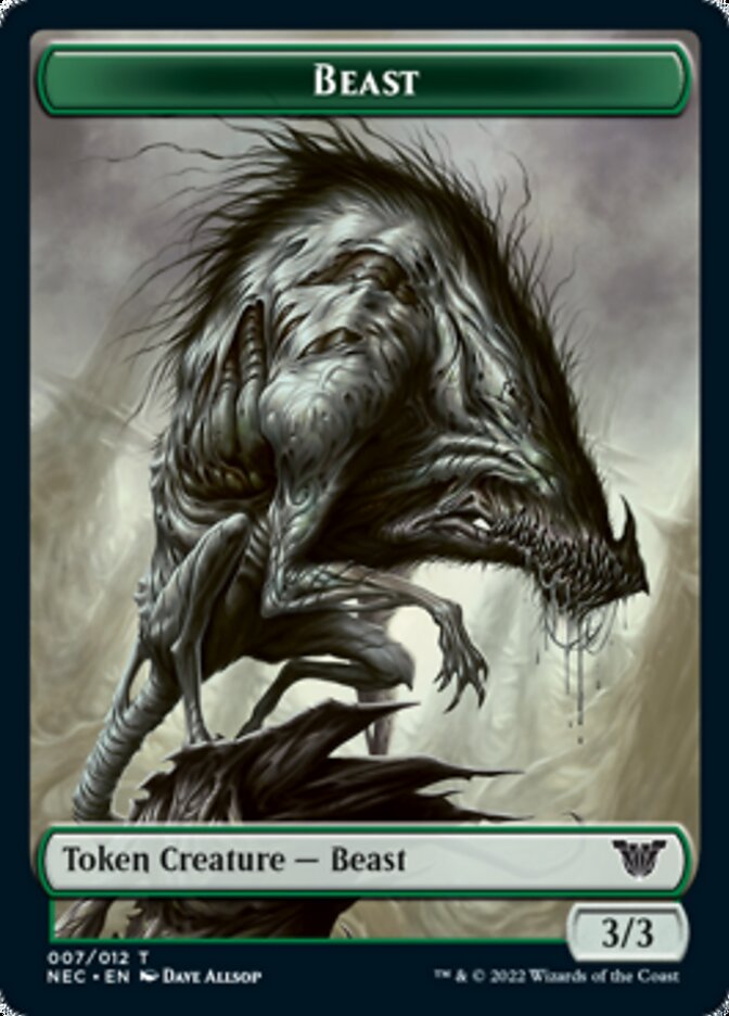 Beast // Treasure Double-Sided Token [Kamigawa: Neon Dynasty Commander Tokens] | Game Grid - Logan