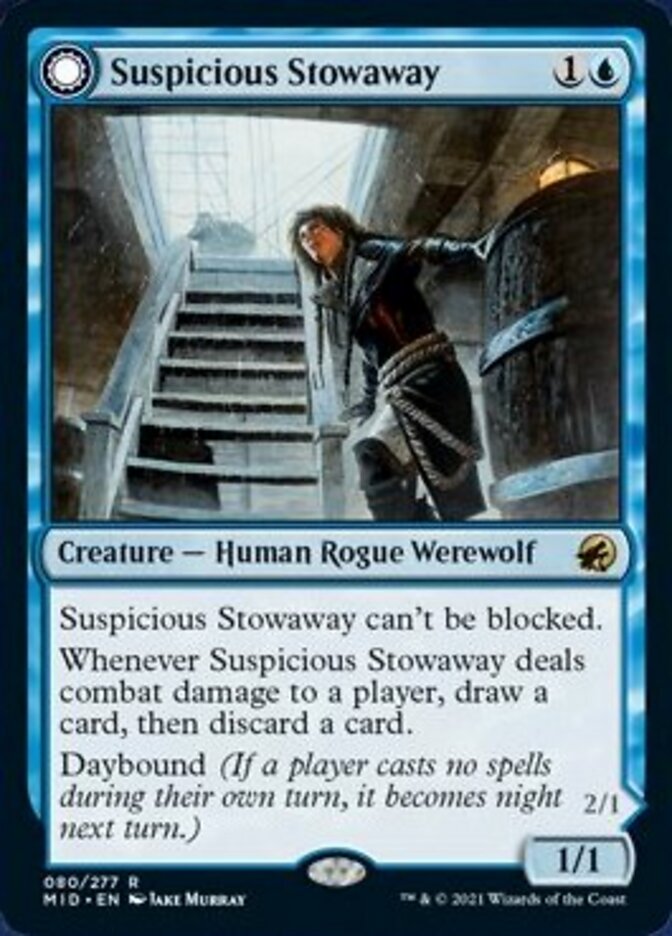 Suspicious Stowaway // Seafaring Werewolf [Innistrad: Midnight Hunt] | Game Grid - Logan