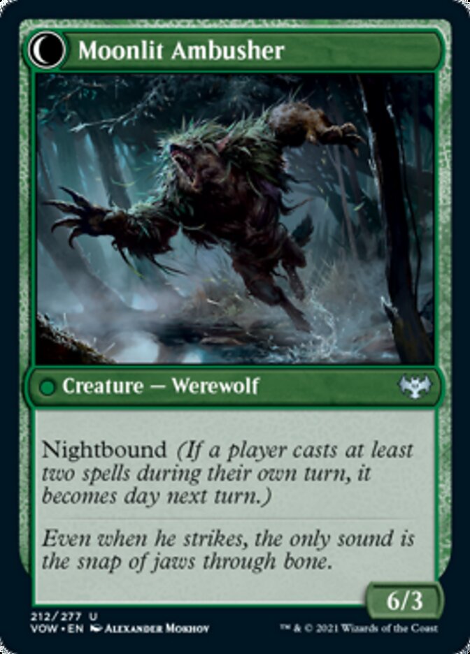 Oakshade Stalker // Moonlit Ambusher [Innistrad: Crimson Vow] | Game Grid - Logan