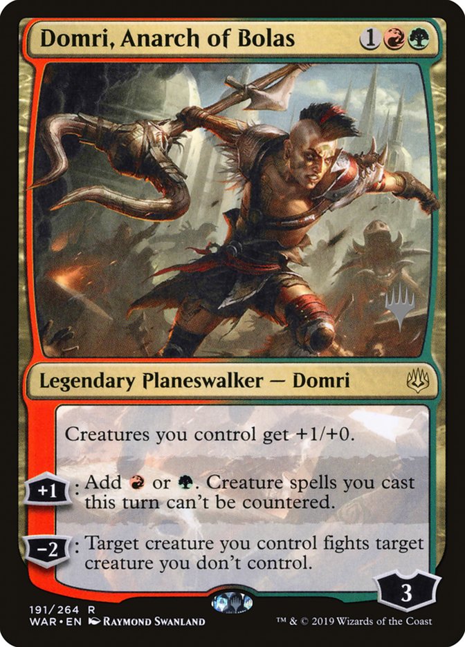 Domri, Anarch of Bolas (Promo Pack) [War of the Spark Promos] | Game Grid - Logan