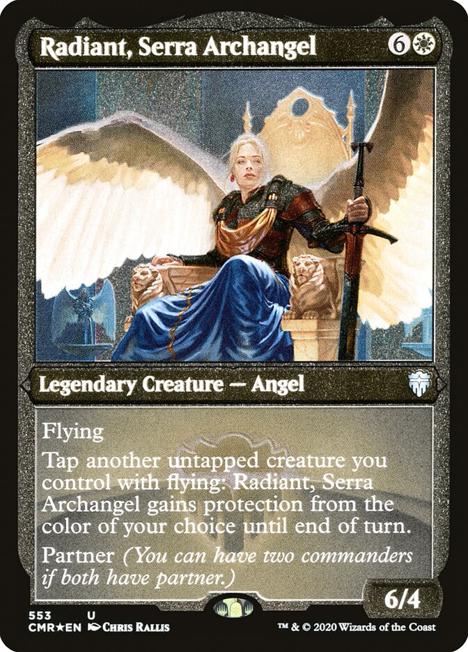 Radiant, Serra Archangel (Etched) [Commander Legends] | Game Grid - Logan