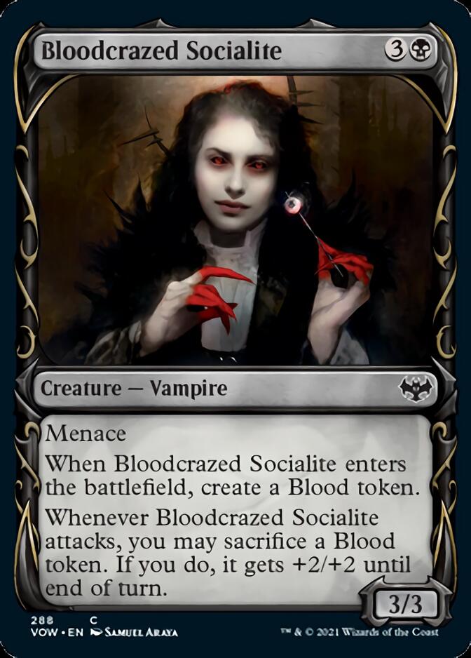 Bloodcrazed Socialite (Showcase Fang Frame) [Innistrad: Crimson Vow] | Game Grid - Logan