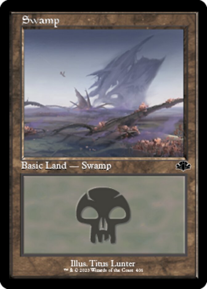 Swamp (406) (Retro) [Dominaria Remastered] | Game Grid - Logan