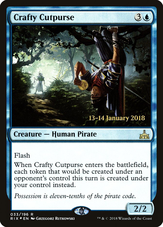 Crafty Cutpurse [Rivals of Ixalan Prerelease Promos] | Game Grid - Logan