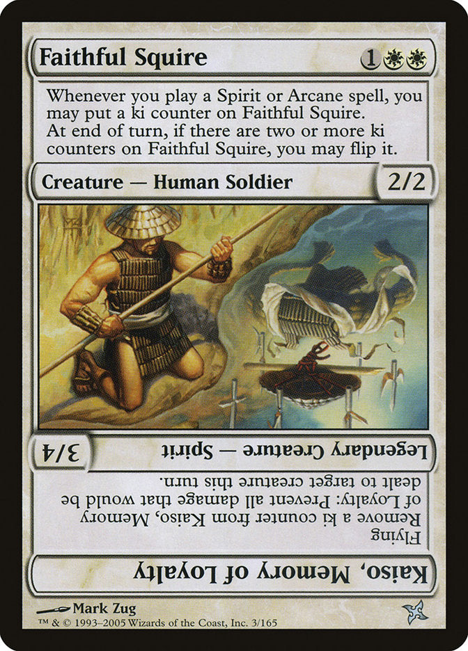Faithful Squire // Kaiso, Memory of Loyalty [Betrayers of Kamigawa] | Game Grid - Logan