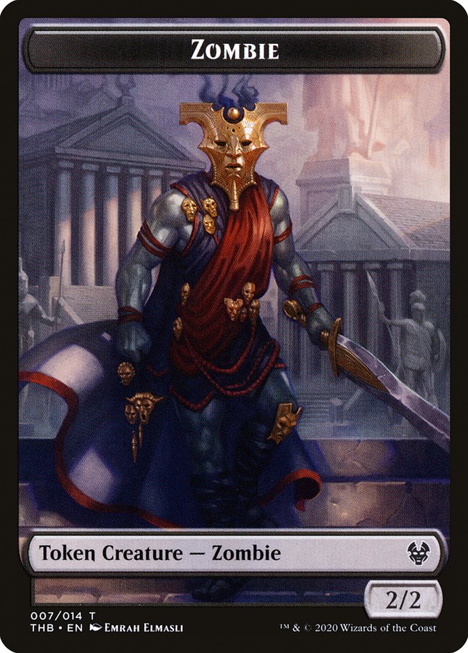 Human Soldier // Zombie Double-Sided Token [Theros Beyond Death Tokens] | Game Grid - Logan