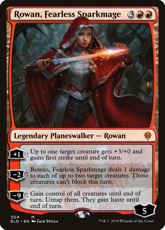 Rowan, Fearless Sparkmage [Throne of Eldraine] | Game Grid - Logan