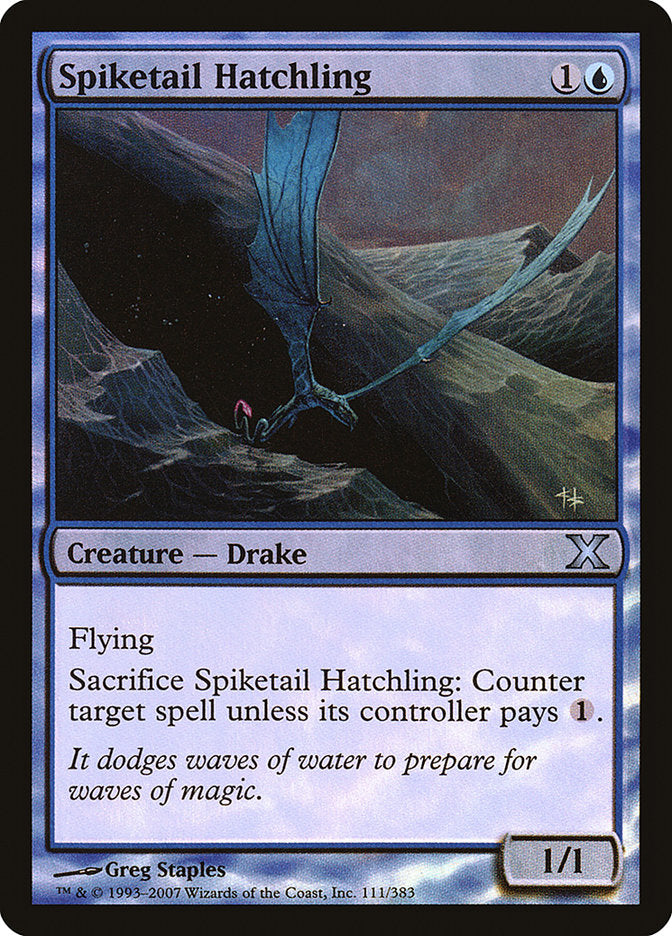 Spiketail Hatchling (Premium Foil) [Tenth Edition] | Game Grid - Logan