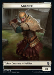 Soldier // Dragon Double-Sided Token [Dominaria United Tokens] | Game Grid - Logan