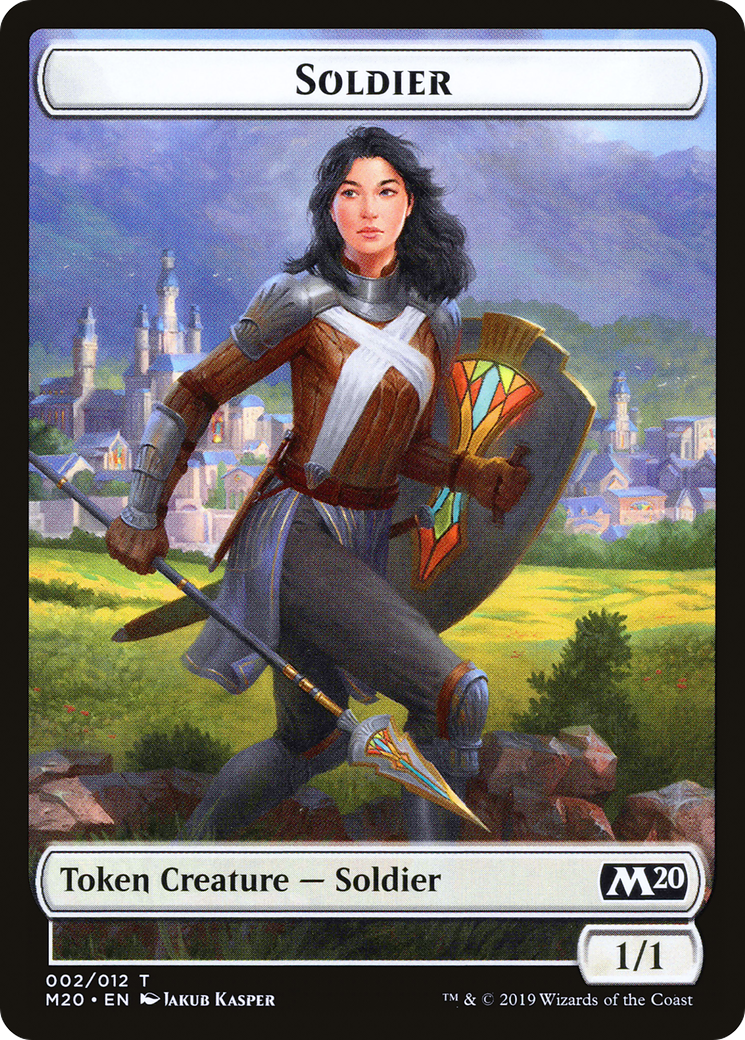Soldier // Dinosaur Double-Sided Token [Game Night 2019 Tokens] | Game Grid - Logan