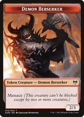 Human Warrior // Demon Berserker Double-Sided Token [Kaldheim Tokens] | Game Grid - Logan