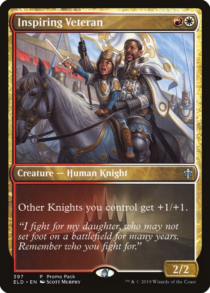 Inspiring Veteran (Promo Pack) [Throne of Eldraine Promos] | Game Grid - Logan