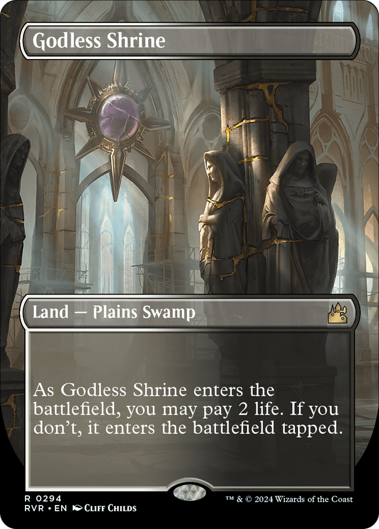 Godless Shrine (Borderless) [Ravnica Remastered] | Game Grid - Logan