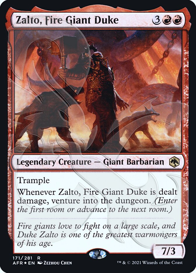 Zalto, Fire Giant Duke (Ampersand Promo) [Dungeons & Dragons: Adventures in the Forgotten Realms Promos] | Game Grid - Logan