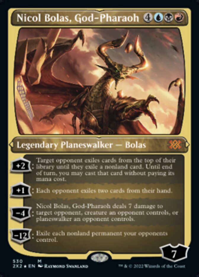 Nicol Bolas, God-Pharaoh (Foil Etched) [Double Masters 2022] | Game Grid - Logan