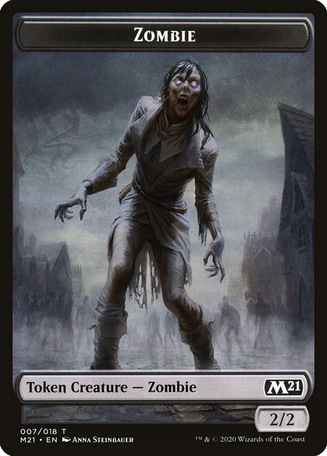 Weird // Zombie Double-Sided Token [Core Set 2021 Tokens] | Game Grid - Logan