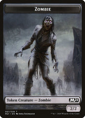 Knight // Zombie Double-Sided Token [Core Set 2021 Tokens] | Game Grid - Logan