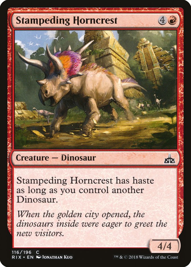 Stampeding Horncrest [Rivals of Ixalan] | Game Grid - Logan