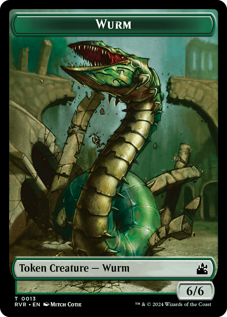 Bird // Wurm Double-Sided Token [Ravnica Remastered Tokens] | Game Grid - Logan