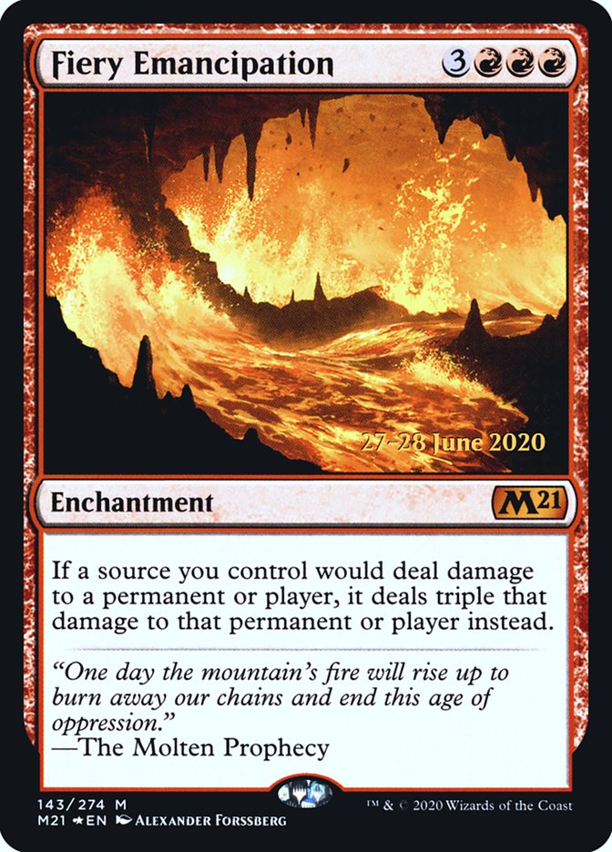 Fiery Emancipation [Core Set 2021 Prerelease Promos] | Game Grid - Logan