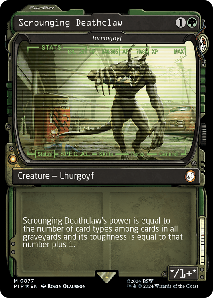 Scrounging Deathclaw - Tarmogoyf (Showcase) (Surge Foil) [Fallout] | Game Grid - Logan