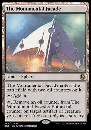 The Monumental Facade (Promo Pack) [Phyrexia: All Will Be One Promos] | Game Grid - Logan