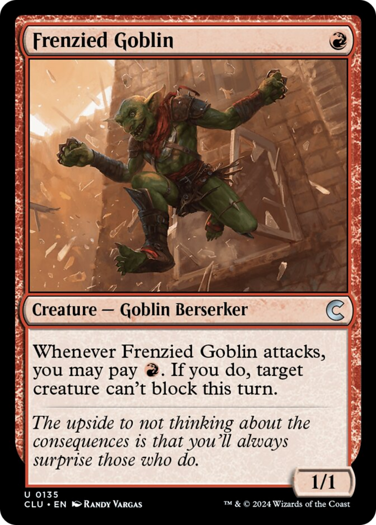 Frenzied Goblin [Ravnica: Clue Edition] | Game Grid - Logan