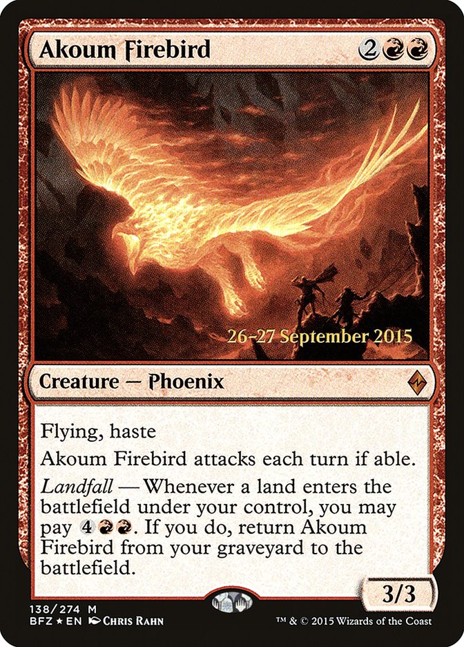 Akoum Firebird [Battle for Zendikar Prerelease Promos] | Game Grid - Logan