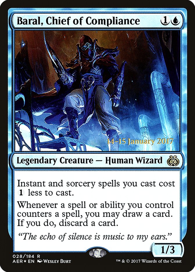 Baral, Chief of Compliance [Aether Revolt Prerelease Promos] | Game Grid - Logan