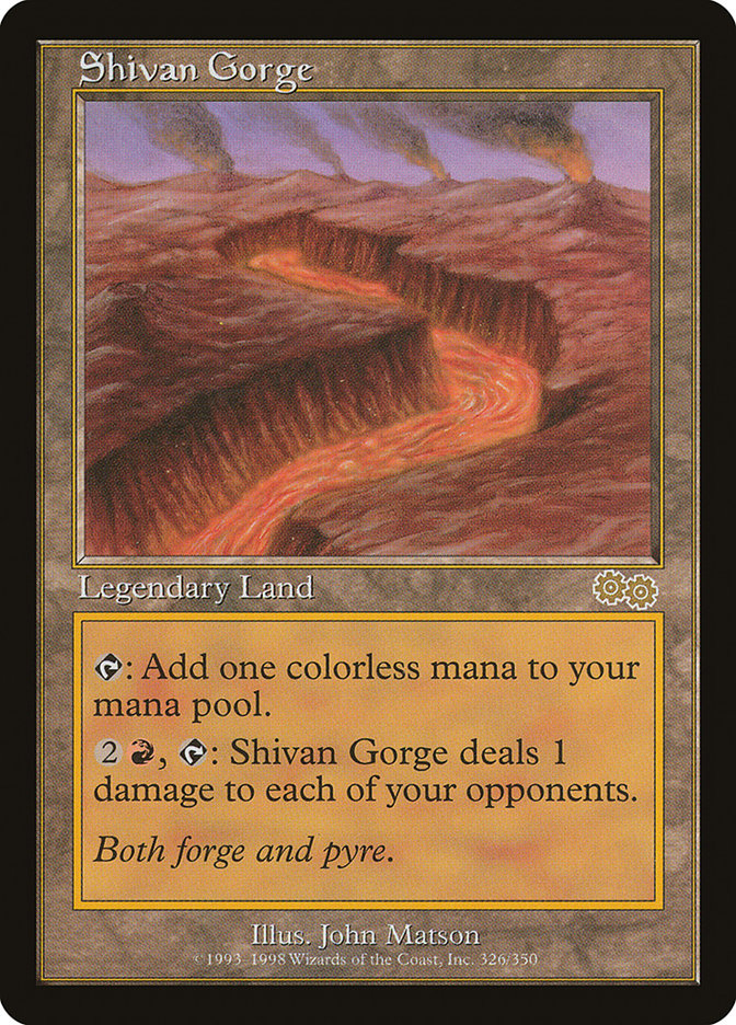 Shivan Gorge [Urza's Saga] | Game Grid - Logan