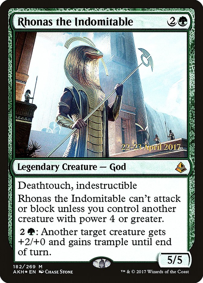 Rhonas the Indomitable [Amonkhet Prerelease Promos] | Game Grid - Logan