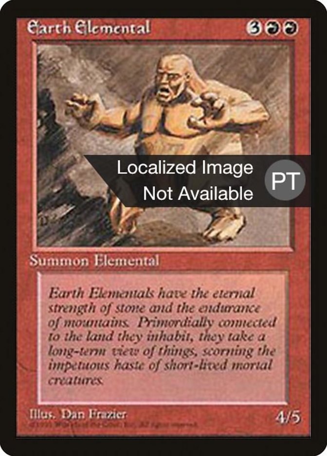 Earth Elemental [Fourth Edition (Foreign Black Border)] | Game Grid - Logan