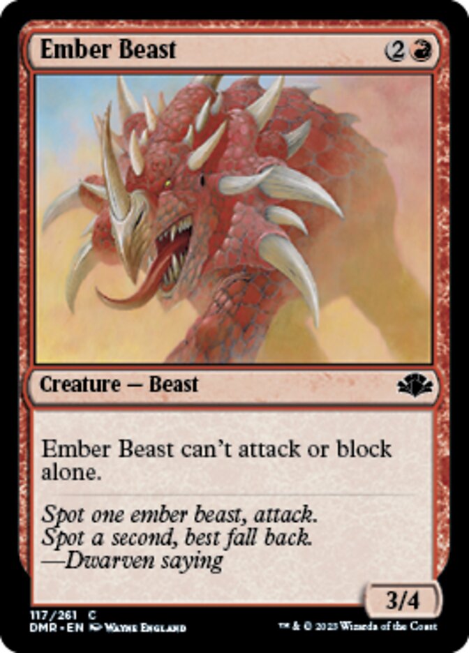 Ember Beast [Dominaria Remastered] | Game Grid - Logan