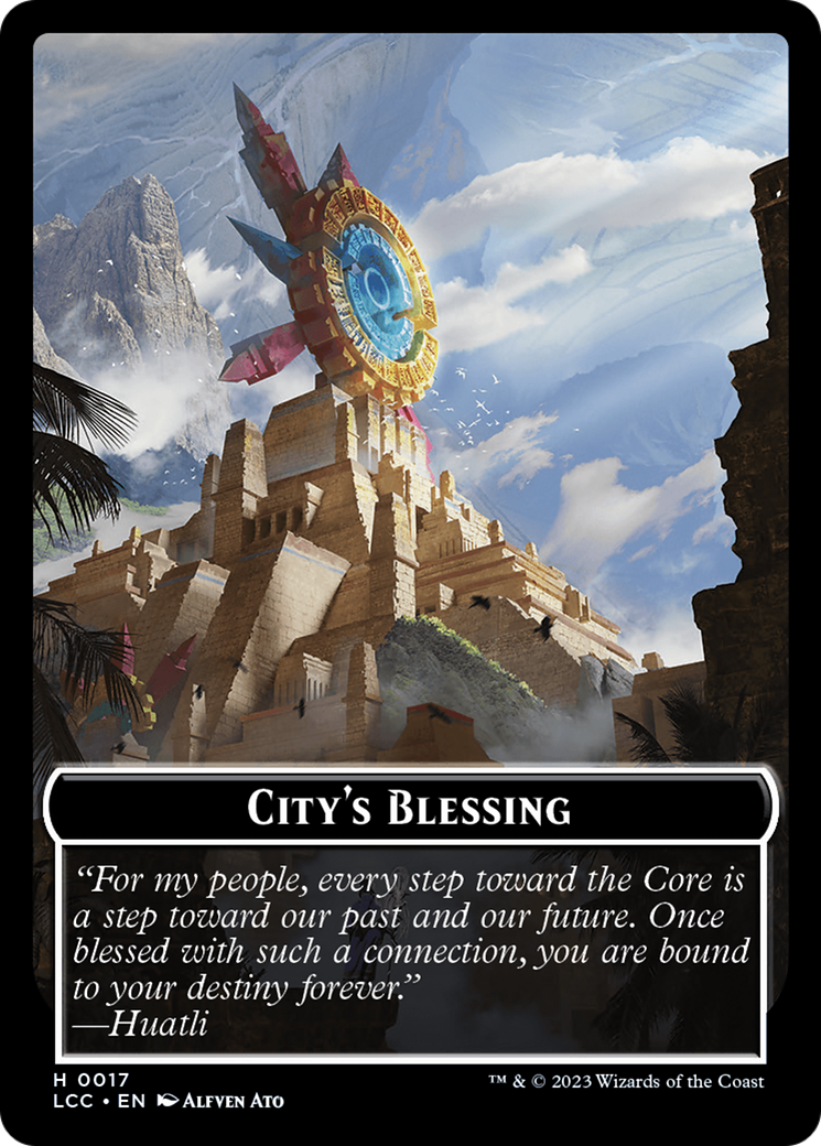 City's Blessing // Pirate (0005) Double-Sided Token [The Lost Caverns of Ixalan Commander Tokens] | Game Grid - Logan