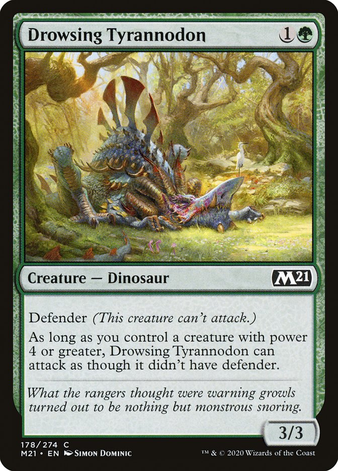 Drowsing Tyrannodon [Core Set 2021] | Game Grid - Logan