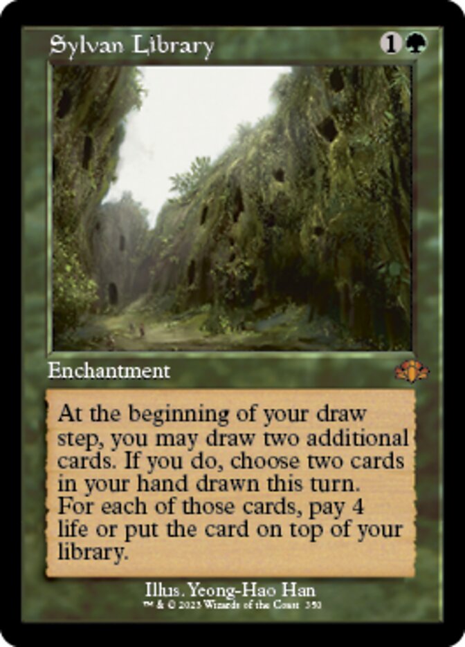 Sylvan Library (Retro) [Dominaria Remastered] | Game Grid - Logan