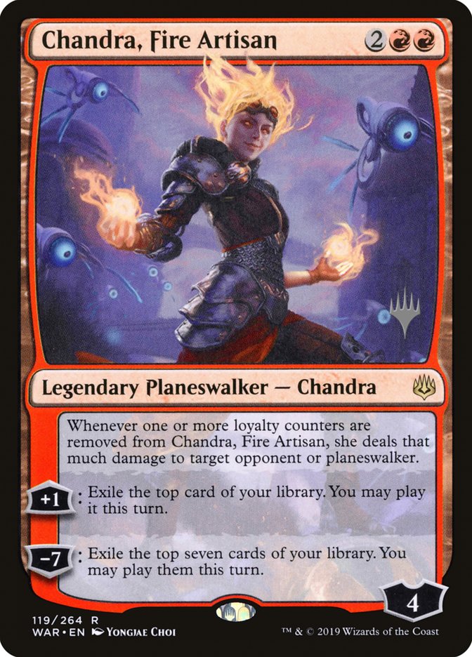 Chandra, Fire Artisan (Promo Pack) [War of the Spark Promos] | Game Grid - Logan